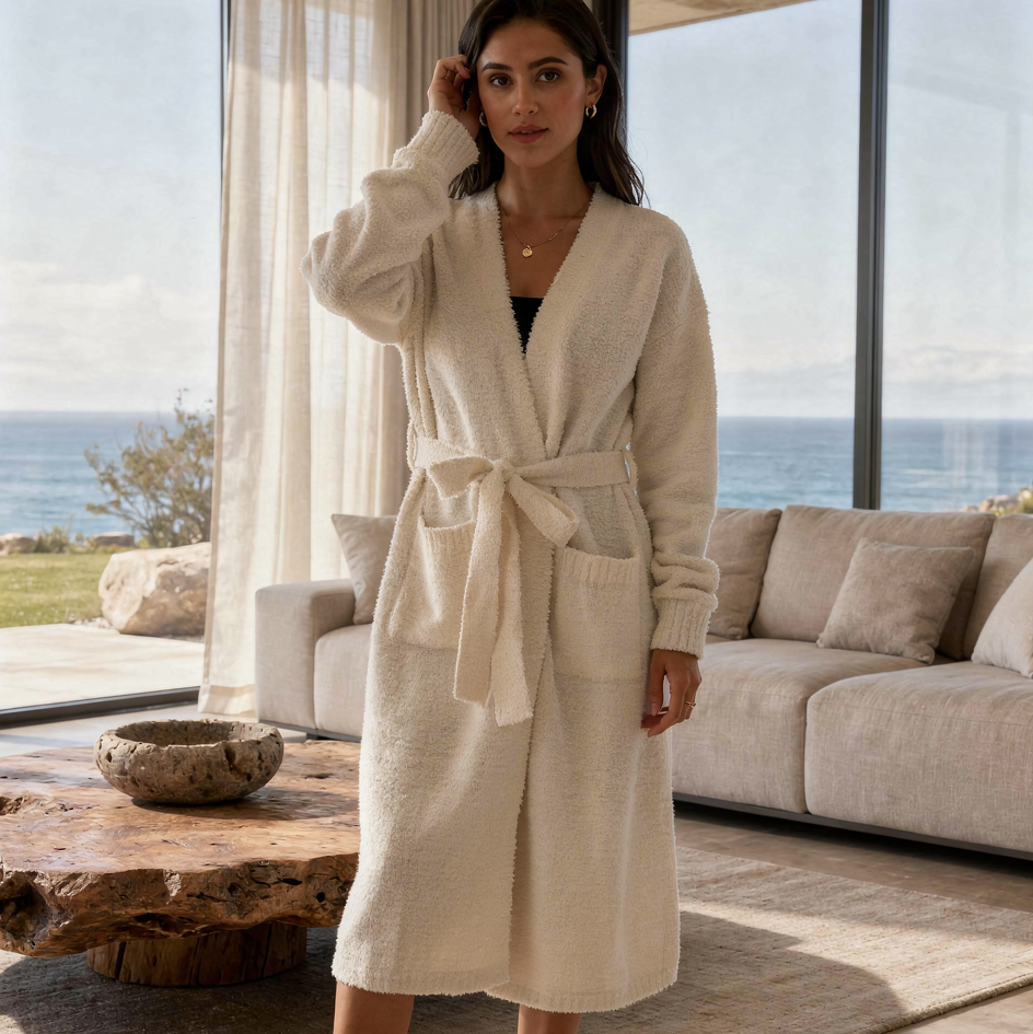 Luxxe Feather Yarn Robe